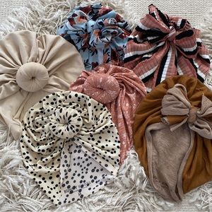 Bunny Knots turbans, set of 6